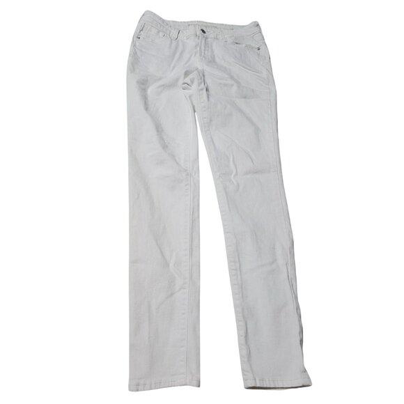 Old Navy Rockstar Mid Rise Jeans Womens Size 4 Skinny White Denim Pants - Picture 2 of 9